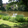 Elmore Pond with the Peter Aubertin Hall in the background