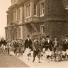 Lord Marshall leading the hunt from Shabden Park house, circa 1930