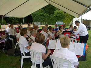 Striking up the silver band at the Chipstead Village Fair