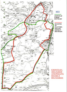 Map showing the Parish and Polling District Boundaries, Chipstead