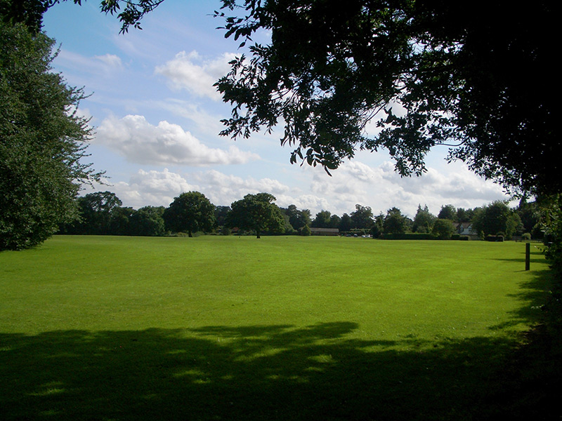 Chipstead Meads, looking south towards the bowling club, summer 2007