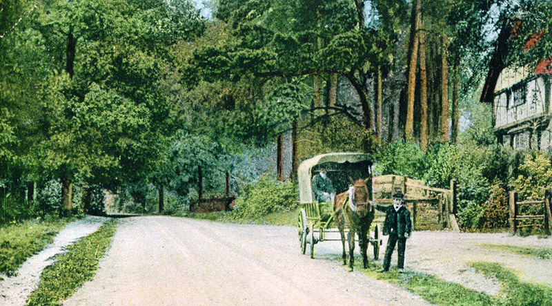 High road near Ruffetts End, Circa 1900