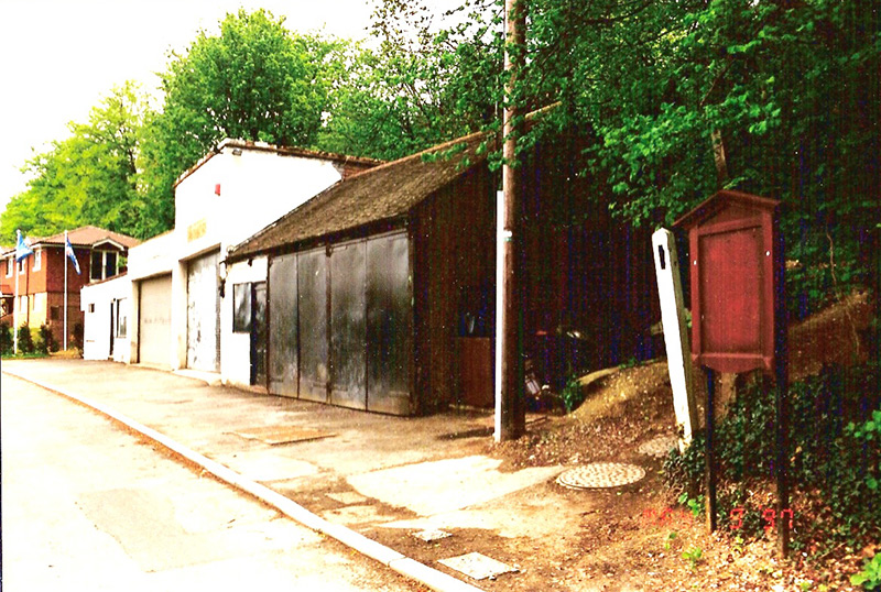 Vehicle workshops near Chipstead railway station, Hazel Way, circa 1980
