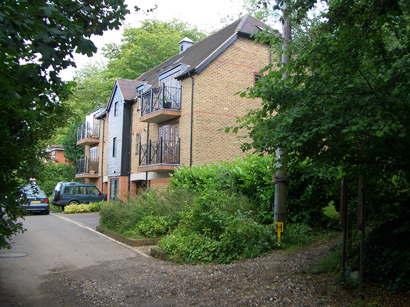 Flats at the former vehicle workshops near Chipstead railway station, Hazel Way, 2007